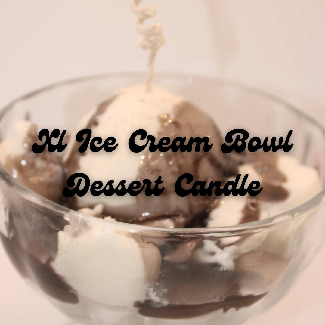 ADC- Vanilla Ice Cream Chocolate Drizzle Sundae (XL)Candle