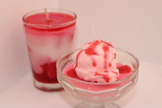 ADC- Strawberry Creme Ice Cream Scoop Candles( small)